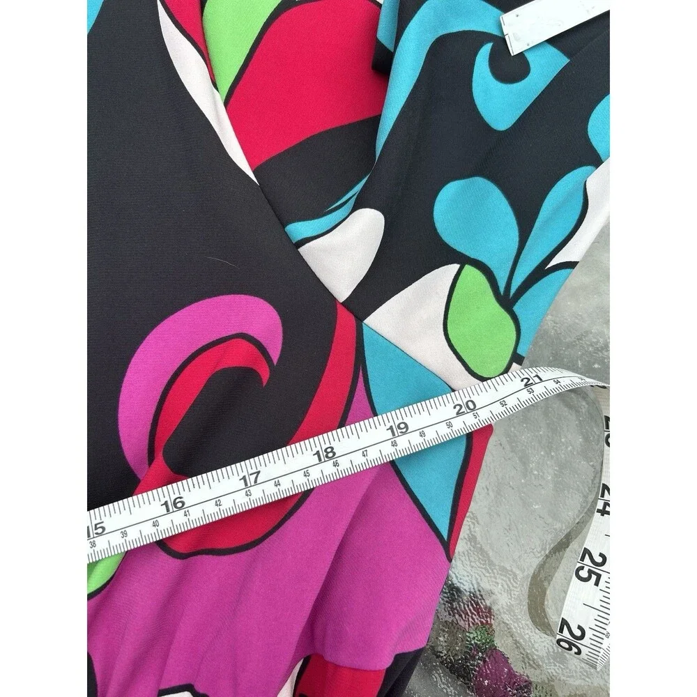 Nicole By Nicole Miller Women’s Size 16 Retro Boho Kaftan Flowy Disco Dress - Picture 5 of 8